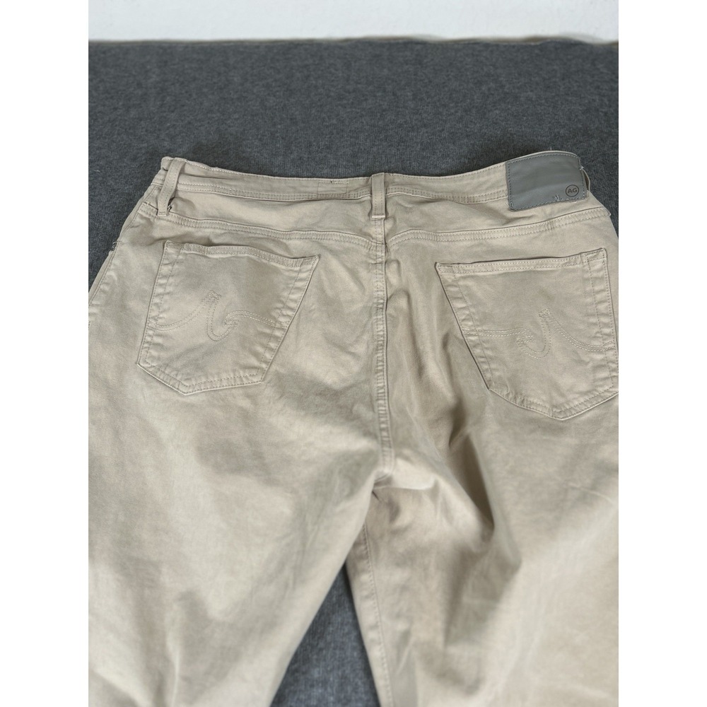 AG Adriano Goldschmied Everett Jeans Mens 40x32 Beige Slim Straight Stretch - Picture 5 of 6
